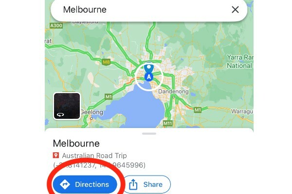 google maps trip planner australia